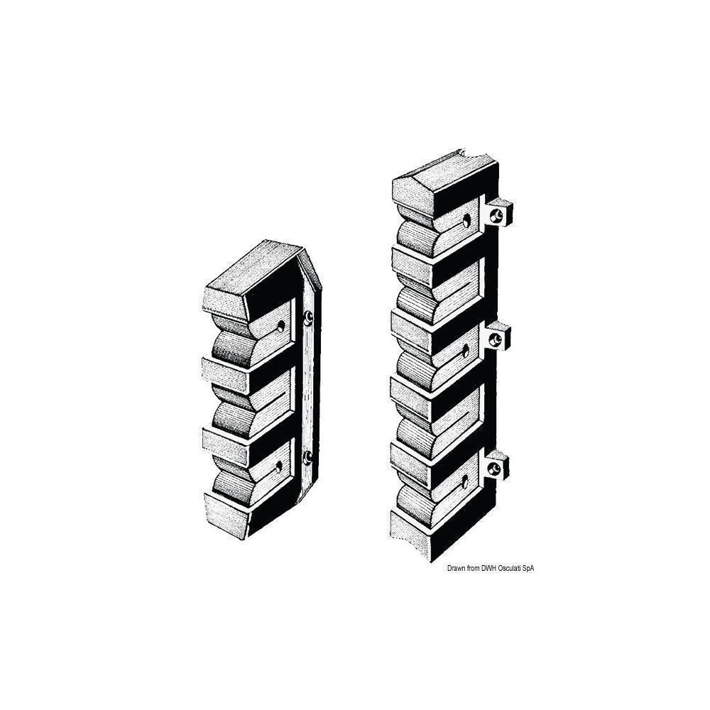 Supporto per 3 canne 198x62 mm 