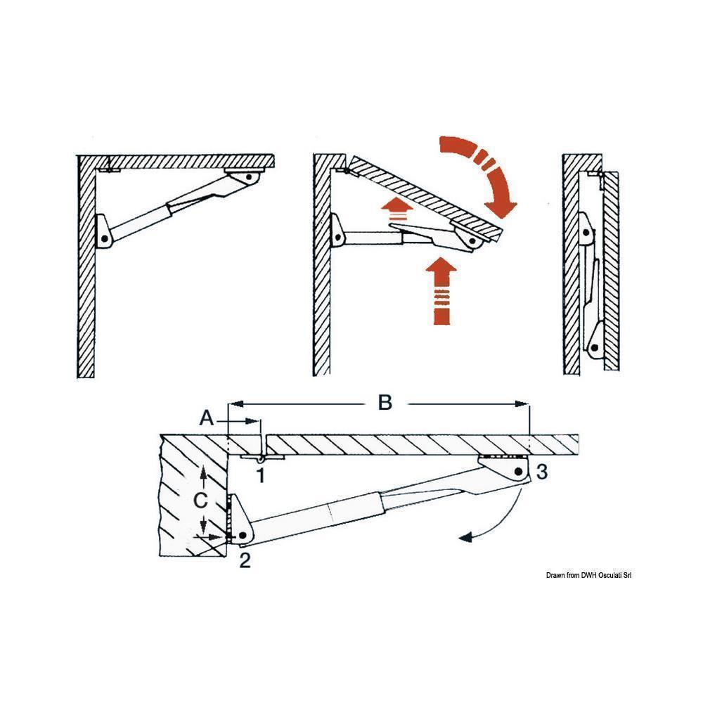 Supporto tavolo Rakego 60 kg 20/30 mm 