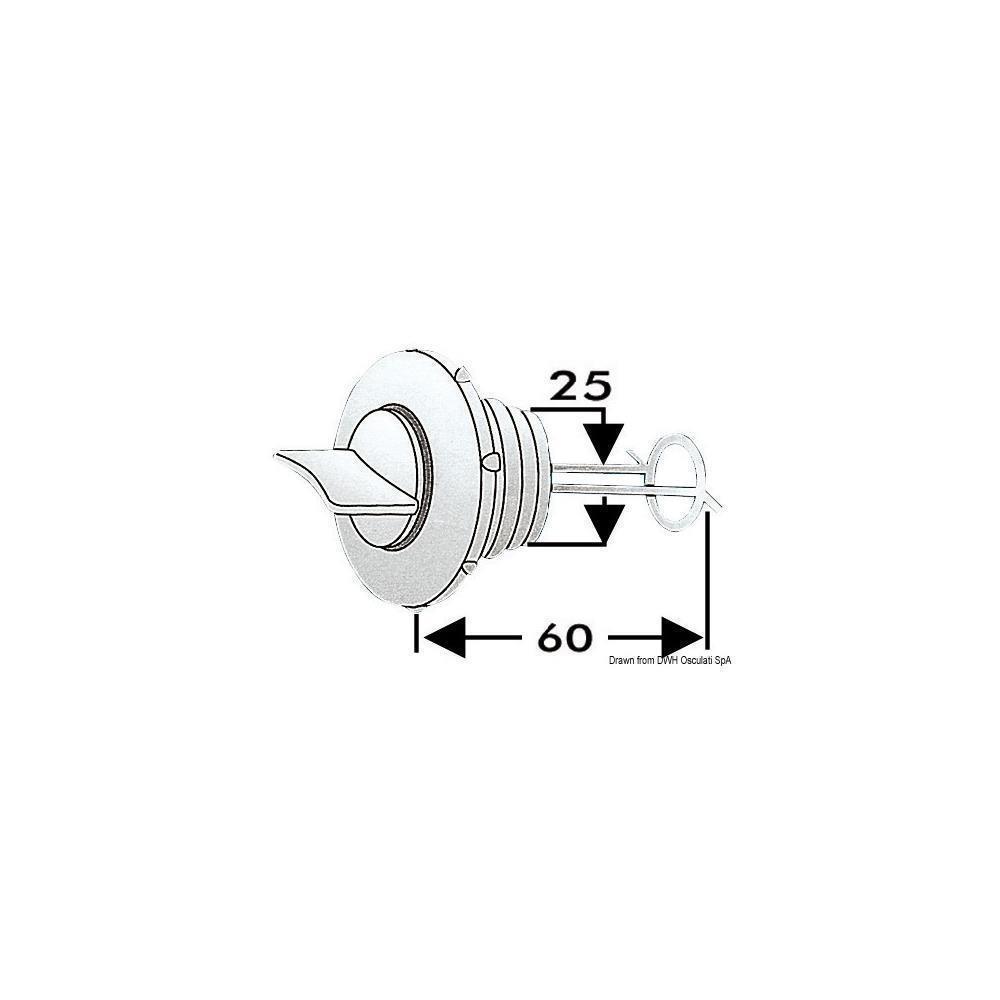 Tappo scarico nylon 25 mm 