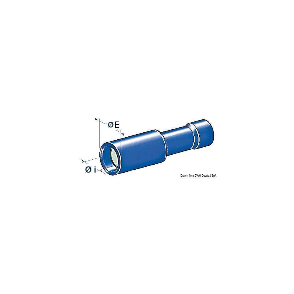 Terminali cilindrici femmina 1-2,5 mm² 