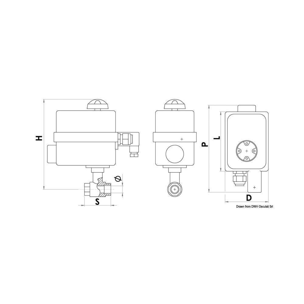 Valvola PN40 1/2" con pannello 