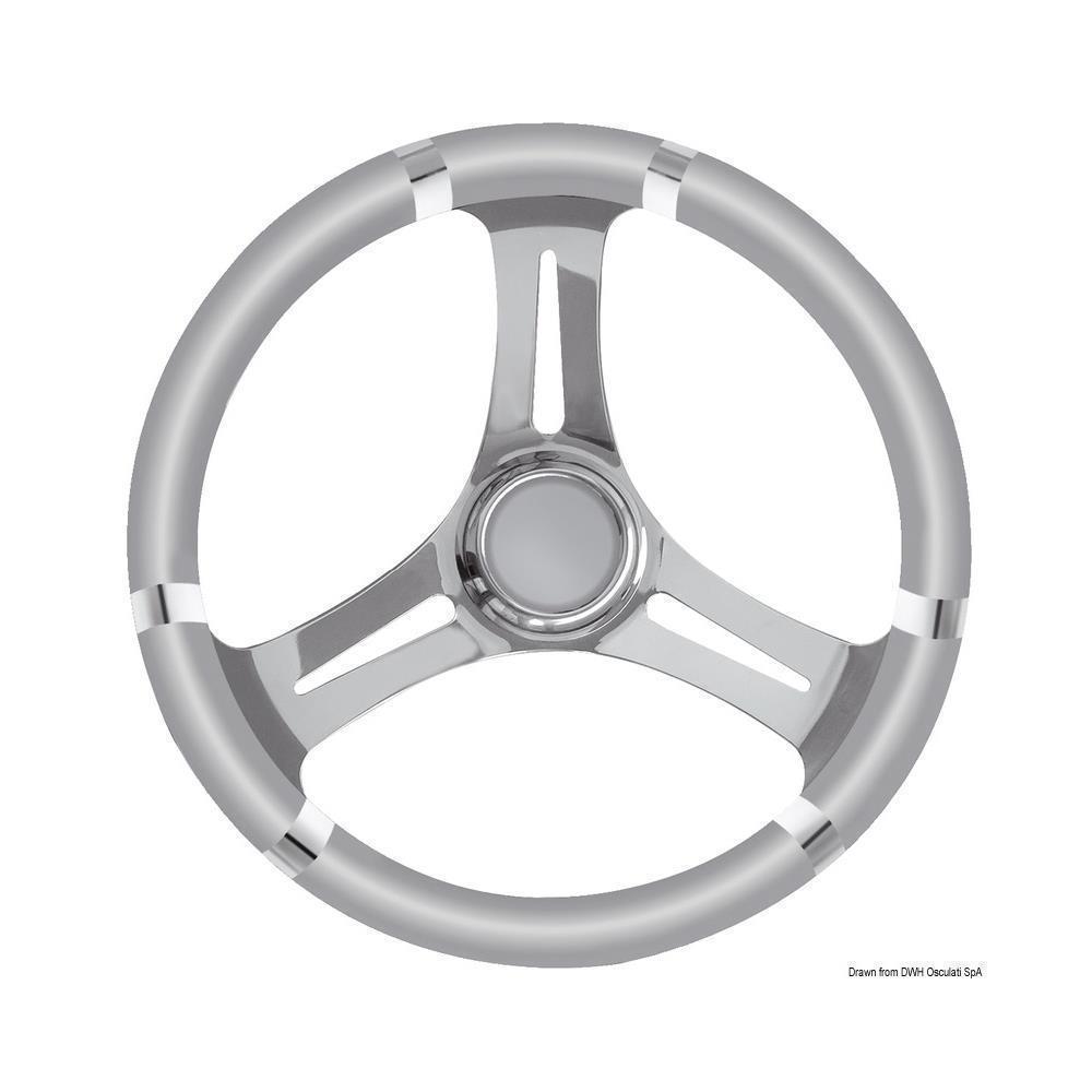 Volante B inox/grigio 350 mm 